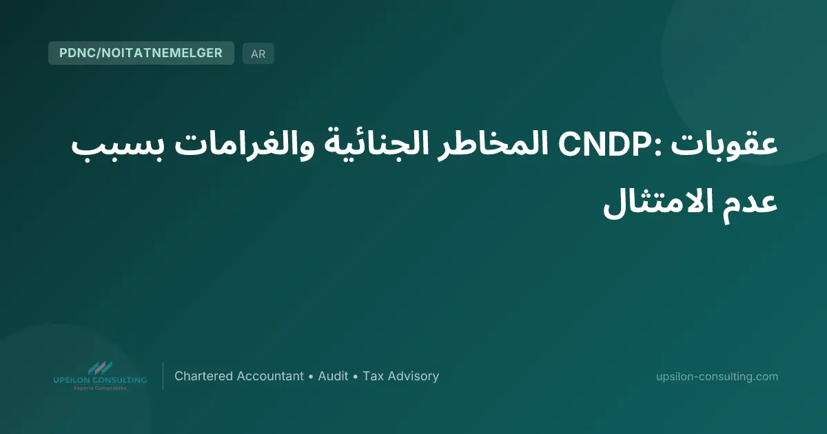 عقوبات CNDP: المخاطر الجنائية والغرامات بسبب عدم الامتثال