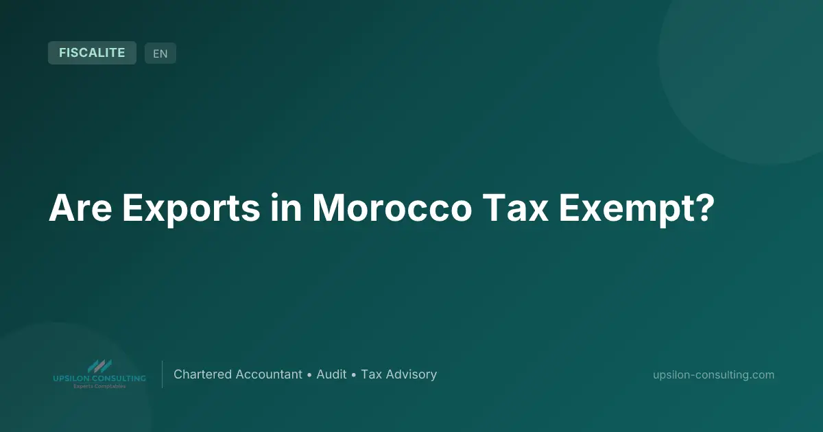Are Exports in Morocco Tax Exempt?