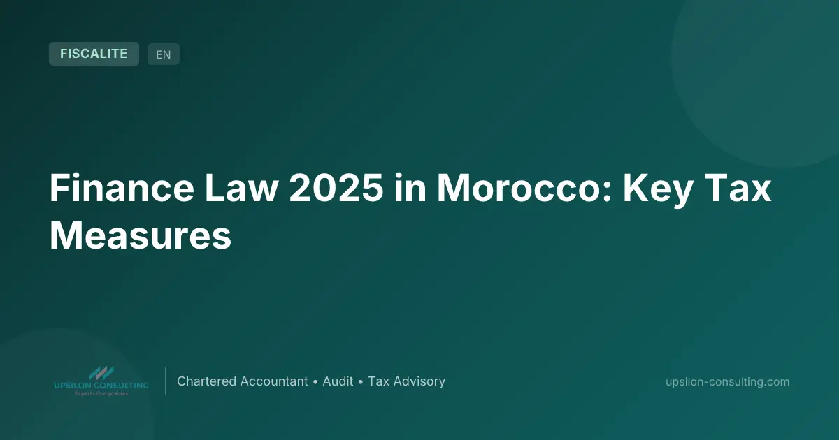 Finance Law 2025 in Morocco: Key Tax Measures