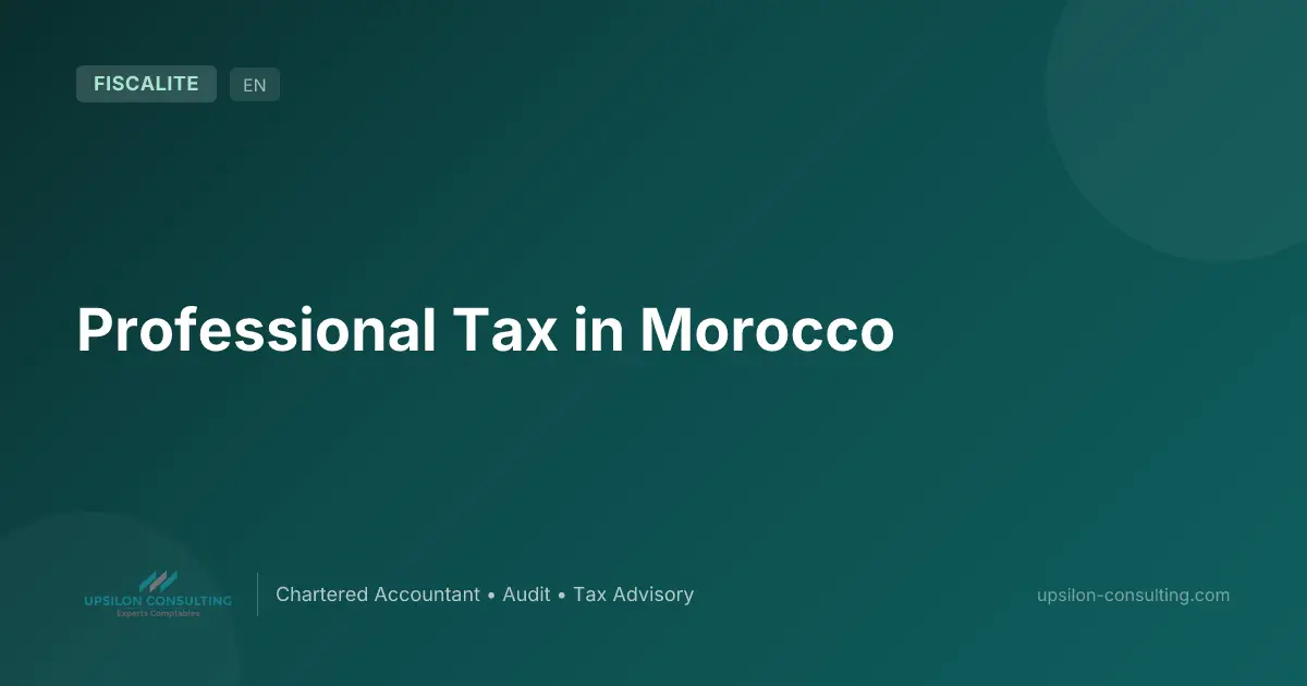 Professional Tax in Morocco