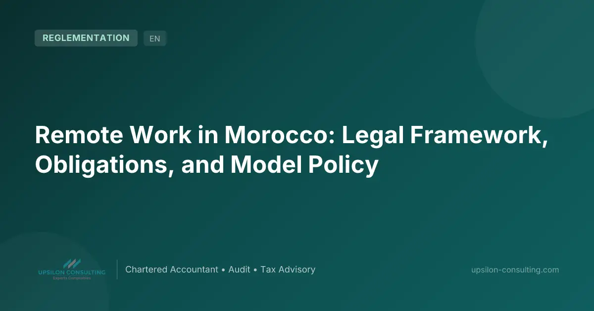 Remote Work in Morocco: Legal Framework, Obligations, and Model Policy