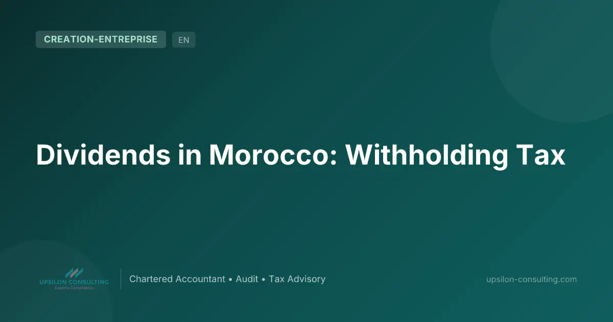 Dividends in Morocco: Withholding Tax