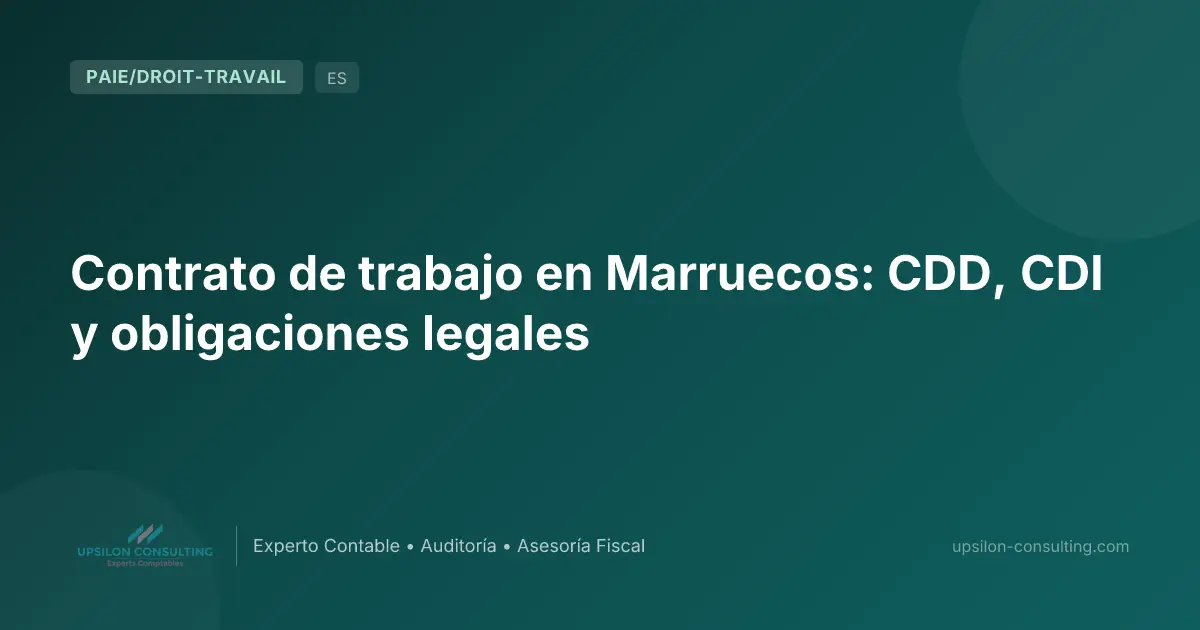 Contrato de trabajo en Marruecos: CDD, CDI y obligaciones legales
