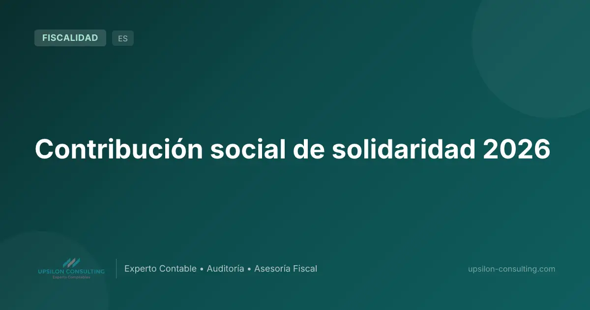 Contribución social de solidaridad 2026