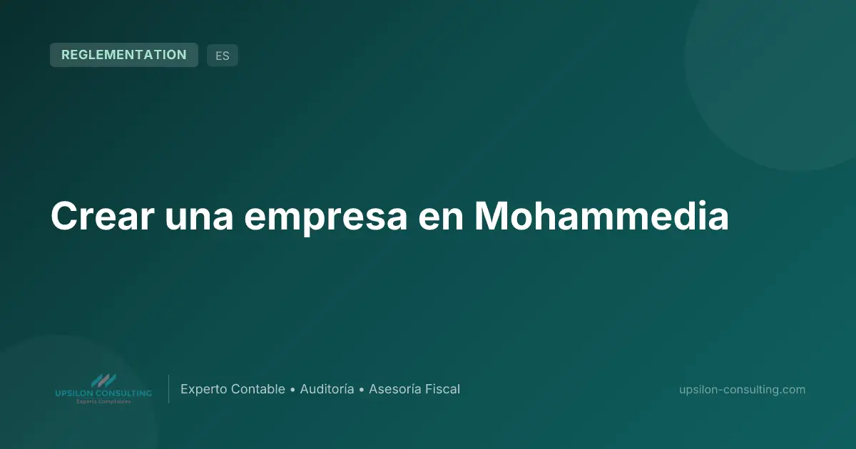 Crear una empresa en Mohammedia