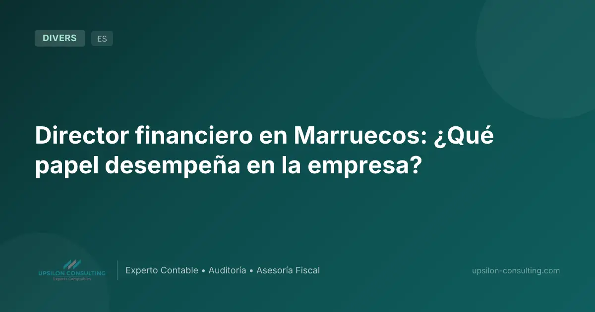 Director financiero en Marruecos: ¿Qué papel desempeña en la empresa?