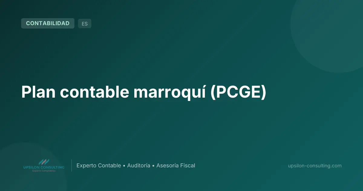 Plan contable marroquí (PCGE)