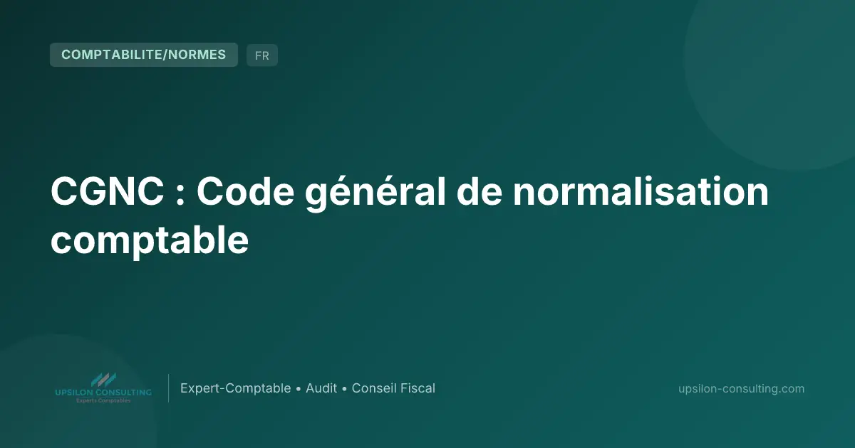 CGNC : Code général de normalisation comptable